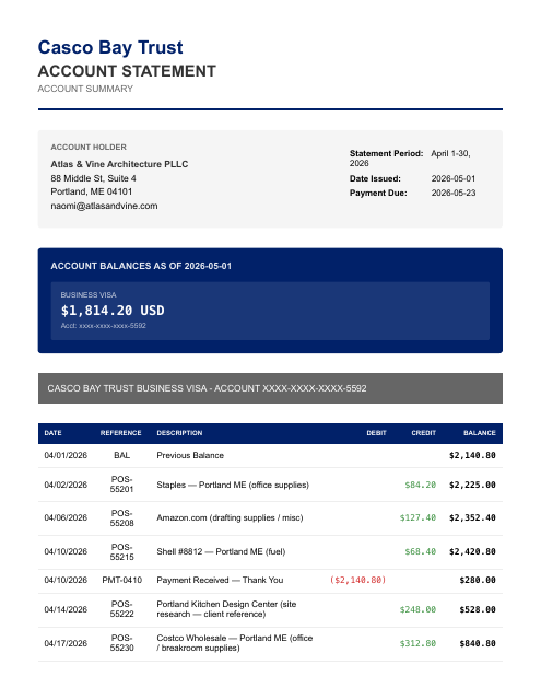 Business Visa — April
