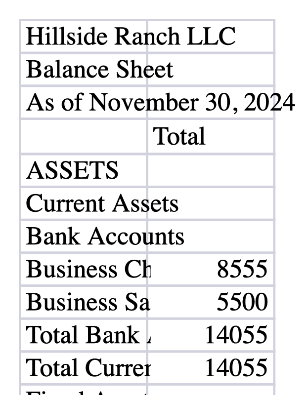 Balance Sheet