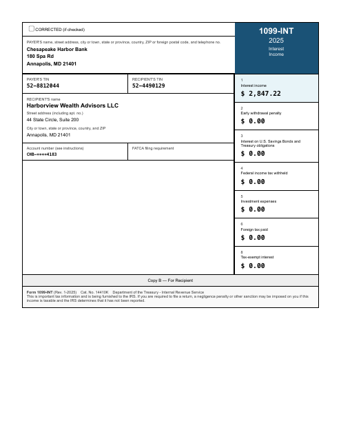 FY2025 1099-INT — interest income