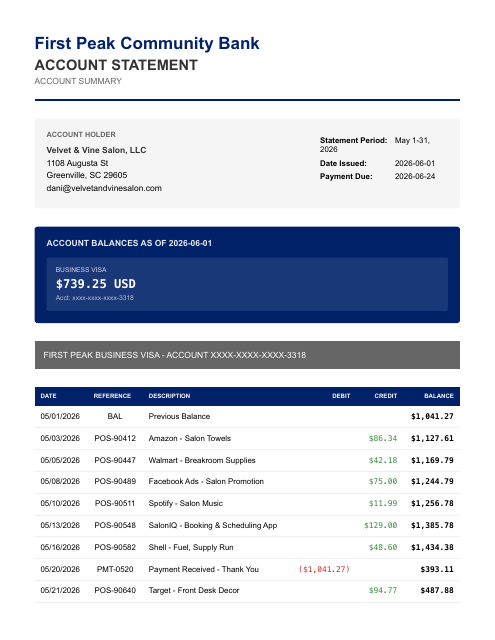 Business Visa — May