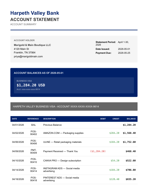 Business Visa — April